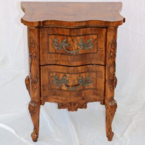 Coppia di comodini in stile Chippendale in legno massello - Image 3